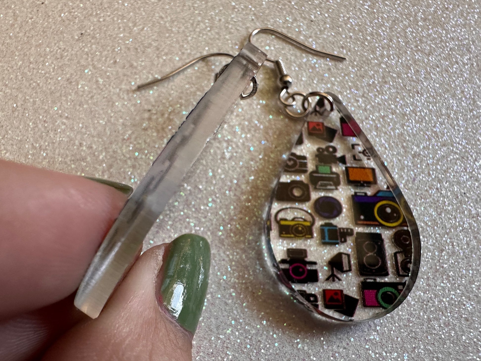 Camera Earrings: Laser Cut Acrylic Cameras, Hobby Photographer, Photos, Photo, Travel, Antique Camera, Pic, Tourist, Gifts for Her/Him/Them