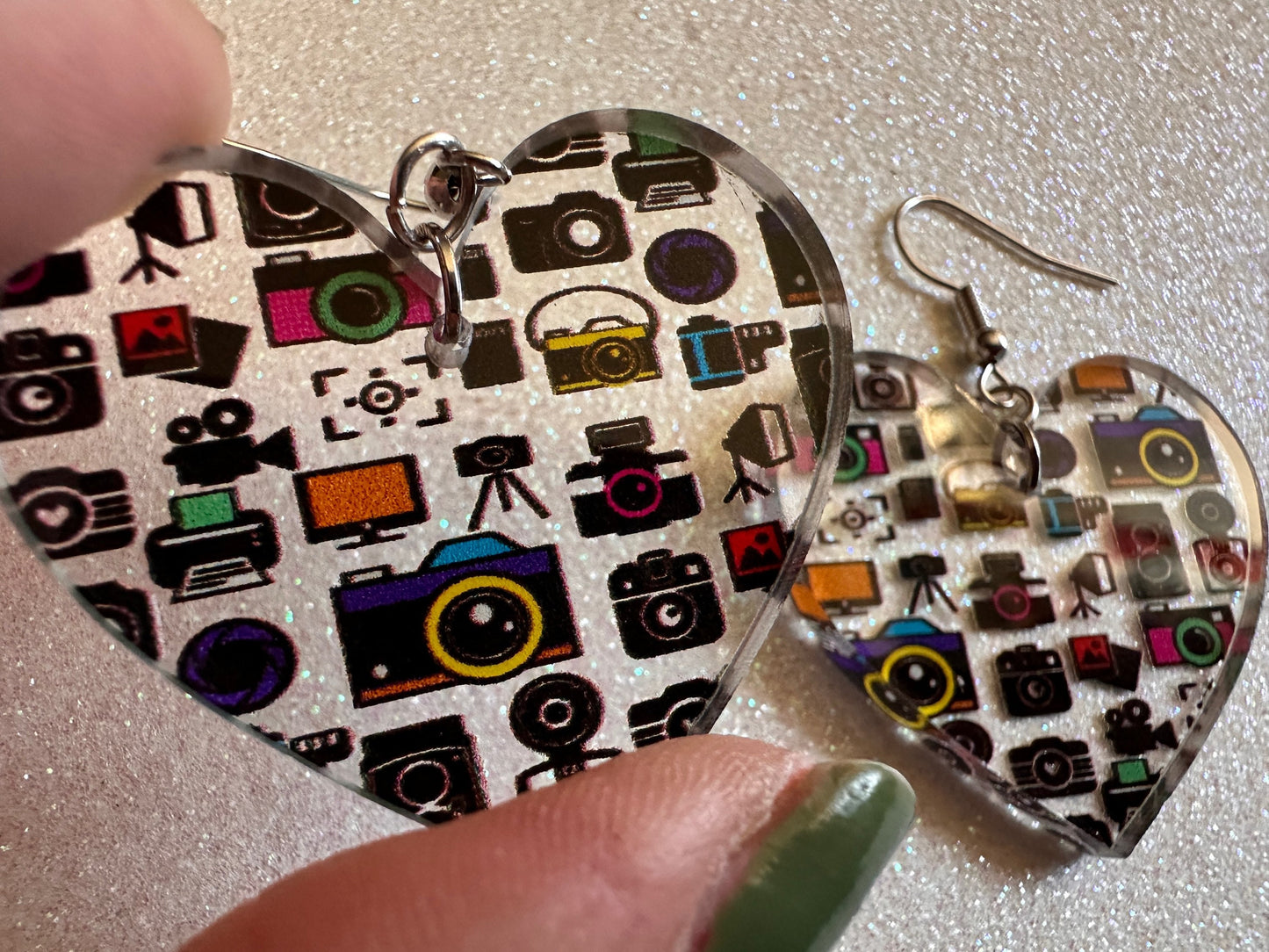Camera Earrings: Laser Cut Acrylic Cameras, Hobby Photographer, Photos, Photo, Travel, Antique Camera, Pic, Tourist, Gifts for Her/Him/Them