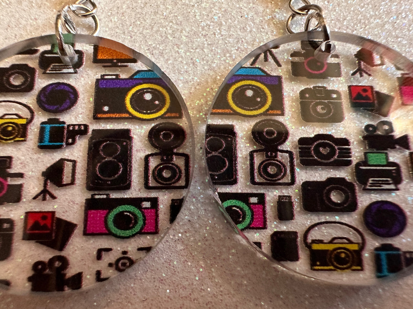 Camera Earrings: Laser Cut Acrylic Cameras, Hobby Photographer, Photos, Photo, Travel, Antique Camera, Pic, Tourist, Gifts for Her/Him/Them