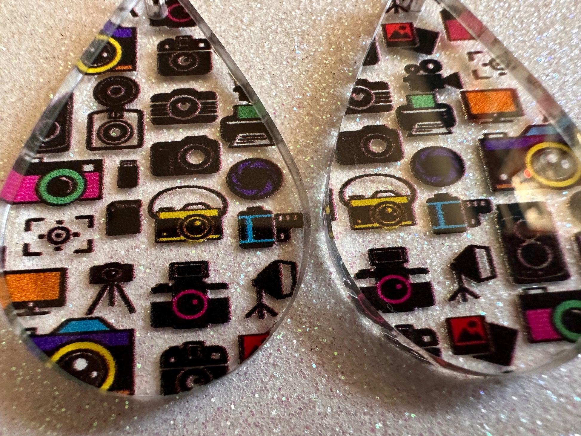 Camera Earrings: Laser Cut Acrylic Cameras, Hobby Photographer, Photos, Photo, Travel, Antique Camera, Pic, Tourist, Gifts for Her/Him/Them