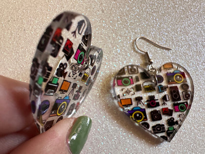 Camera Earrings: Laser Cut Acrylic Cameras, Hobby Photographer, Photos, Photo, Travel, Antique Camera, Pic, Tourist, Gifts for Her/Him/Them