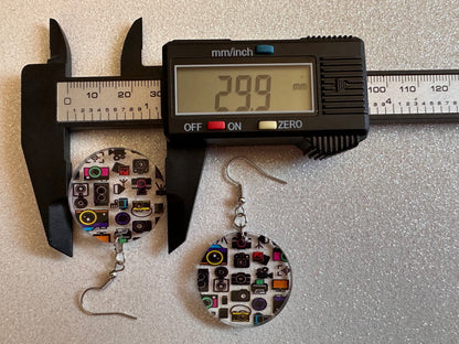 Camera Earrings: Laser Cut Acrylic Cameras, Hobby Photographer, Photos, Photo, Travel, Antique Camera, Pic, Tourist, Gifts for Her/Him/Them