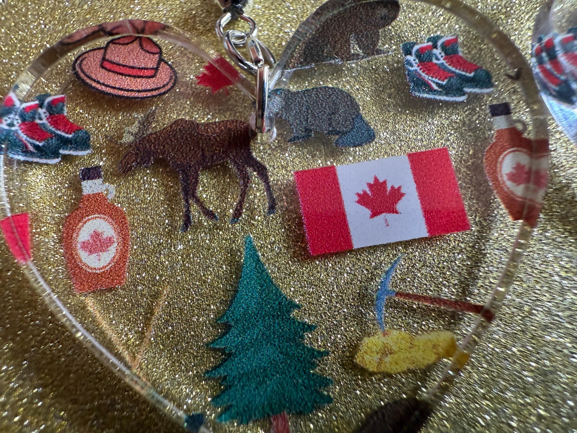 Canada Earrings: Laser Cut Acrylic Canada Flair, Moose, Maple Syrup, Maple Leaf, Canadian Pride, Novelty, Best Gifts for Her/Him/Them