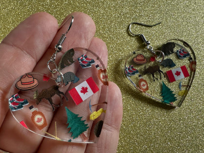 Canada Earrings: Laser Cut Acrylic Canada Flair, Moose, Maple Syrup, Maple Leaf, Canadian Pride, Novelty, Best Gifts for Her/Him/Them