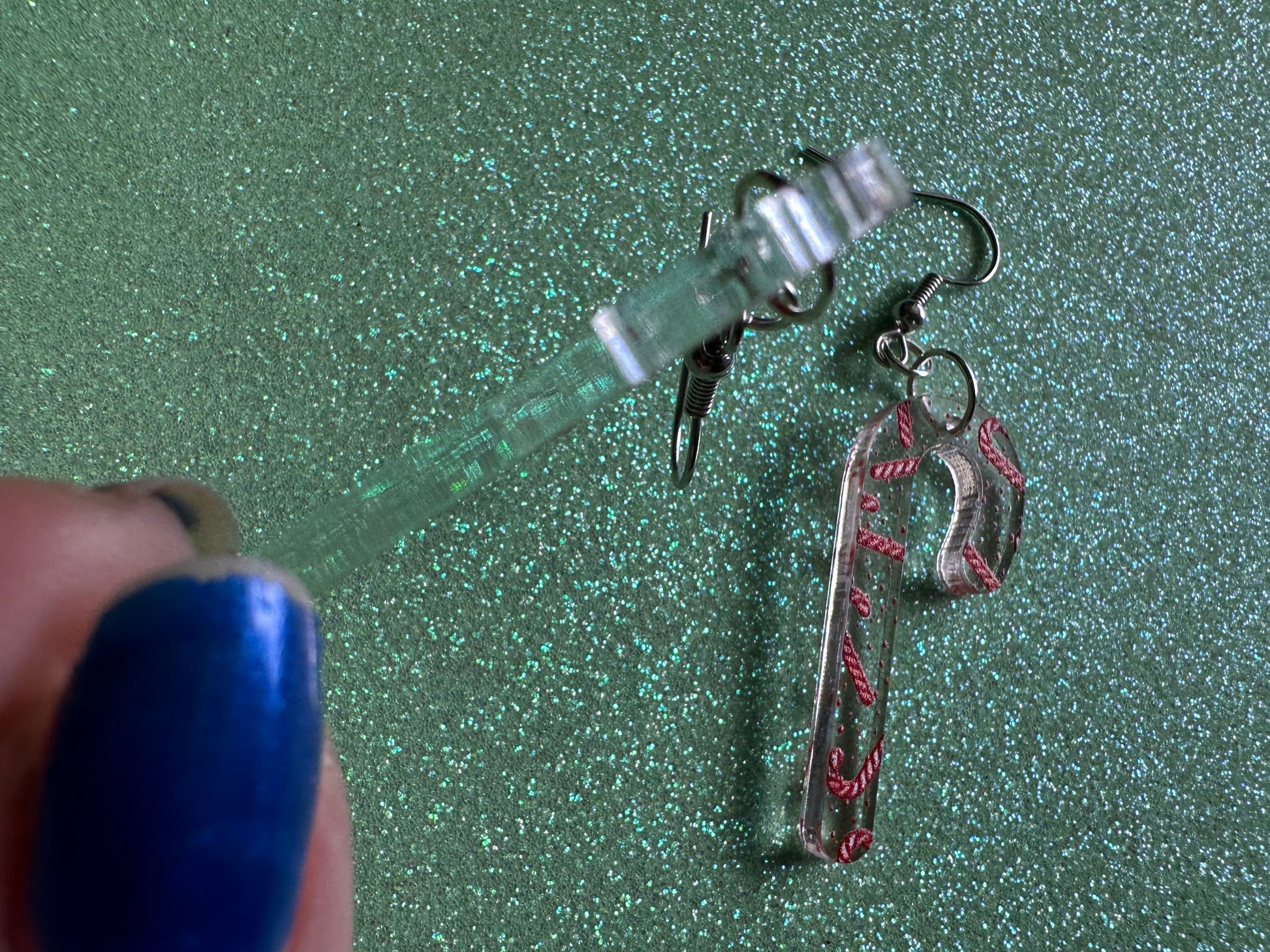 Candy Cane Earrings: Laser Cut Acrylic Candy Canes, Christmas Earrings, Holiday Dessert, Holidays, Sweet Tooth, Best Gifts for Her/Him/Them