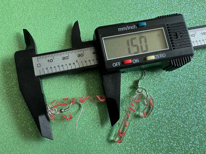 Candy Cane Earrings: Laser Cut Acrylic Candy Canes, Christmas Earrings, Holiday Dessert, Holidays, Sweet Tooth, Best Gifts for Her/Him/Them