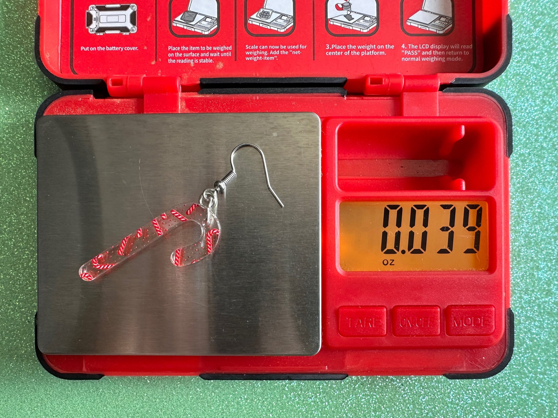 Candy Cane Earrings: Laser Cut Acrylic Candy Canes, Christmas Earrings, Holiday Dessert, Holidays, Sweet Tooth, Best Gifts for Her/Him/Them