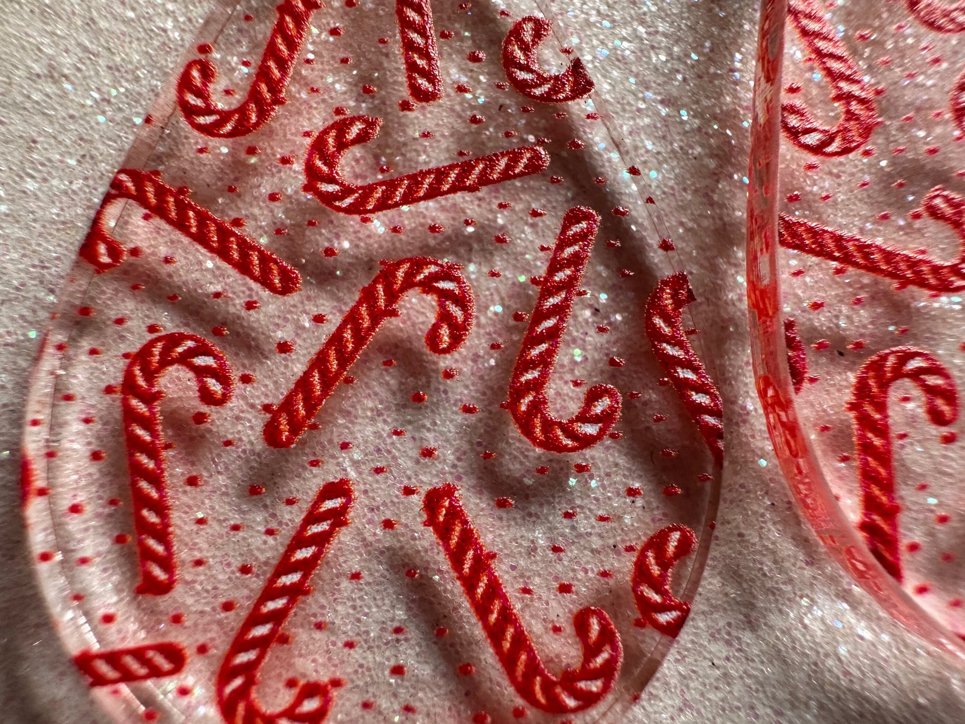 Candy Cane Earrings: Laser Cut Acrylic Candy Canes, Christmas Earrings, Holidays, Dessert, Holidays, Sweet Tooth, Gifts for Her/Him/Them