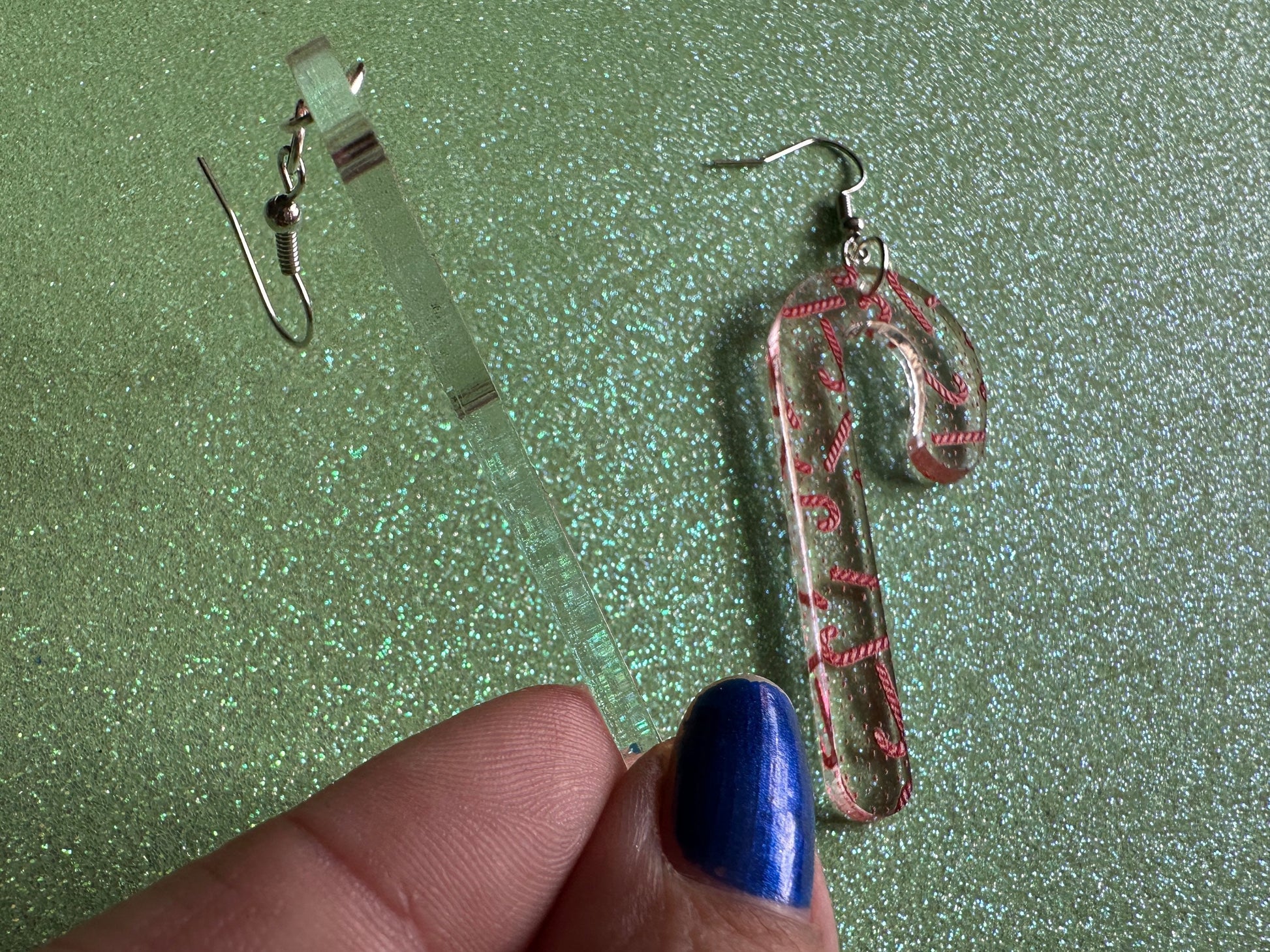 Candy Cane Earrings: Laser Cut Acrylic Candy Canes, Christmas Earrings, Holidays, Dessert, Holidays, Sweet Tooth, Gifts for Her/Him/Them