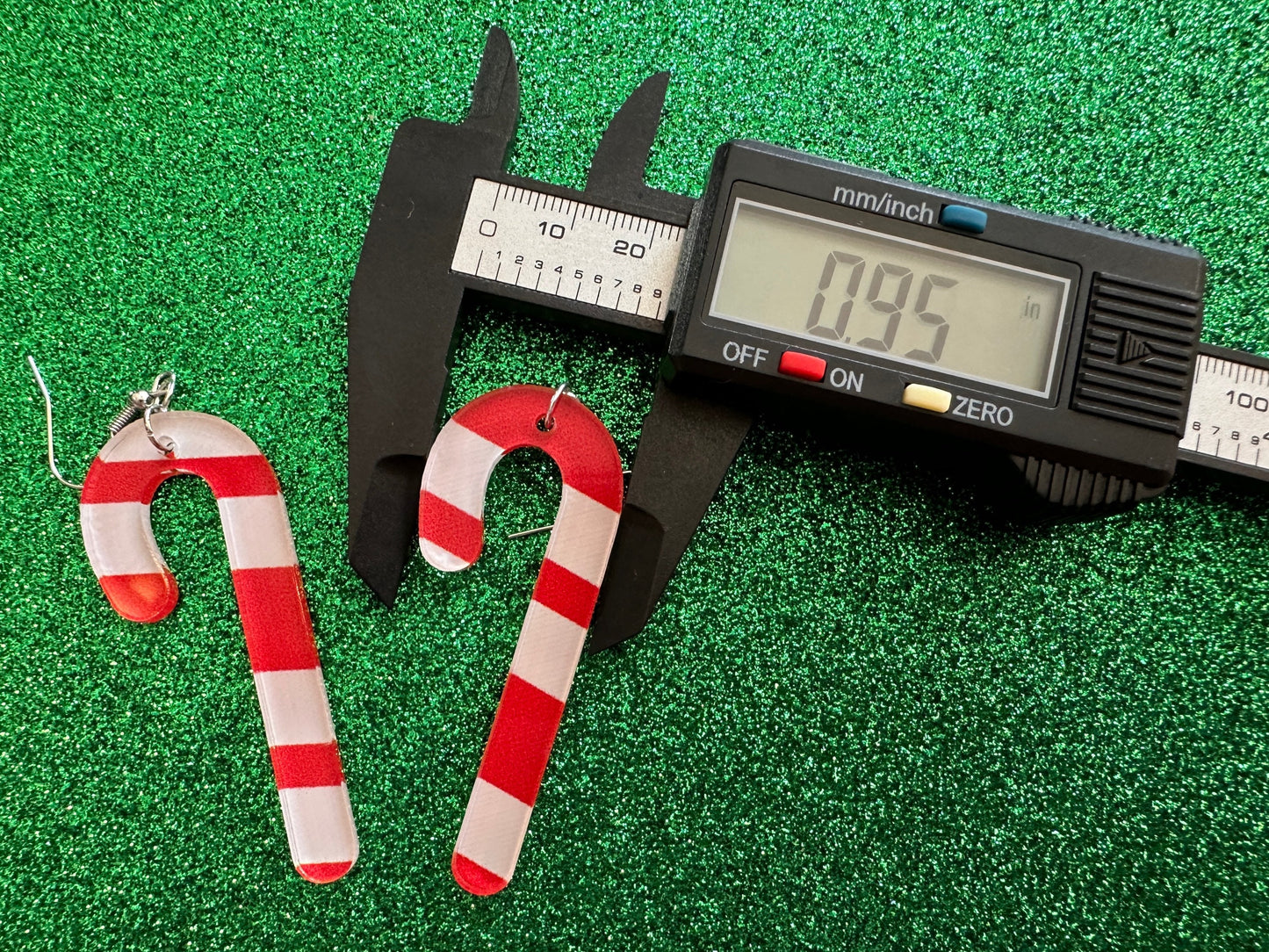 Candy Cane Earrings: Laser Cut Acrylic Christmas Earrings, Holidays, Dessert, Holidays, Sweet Tooth, Gifts for Her/Him/Them