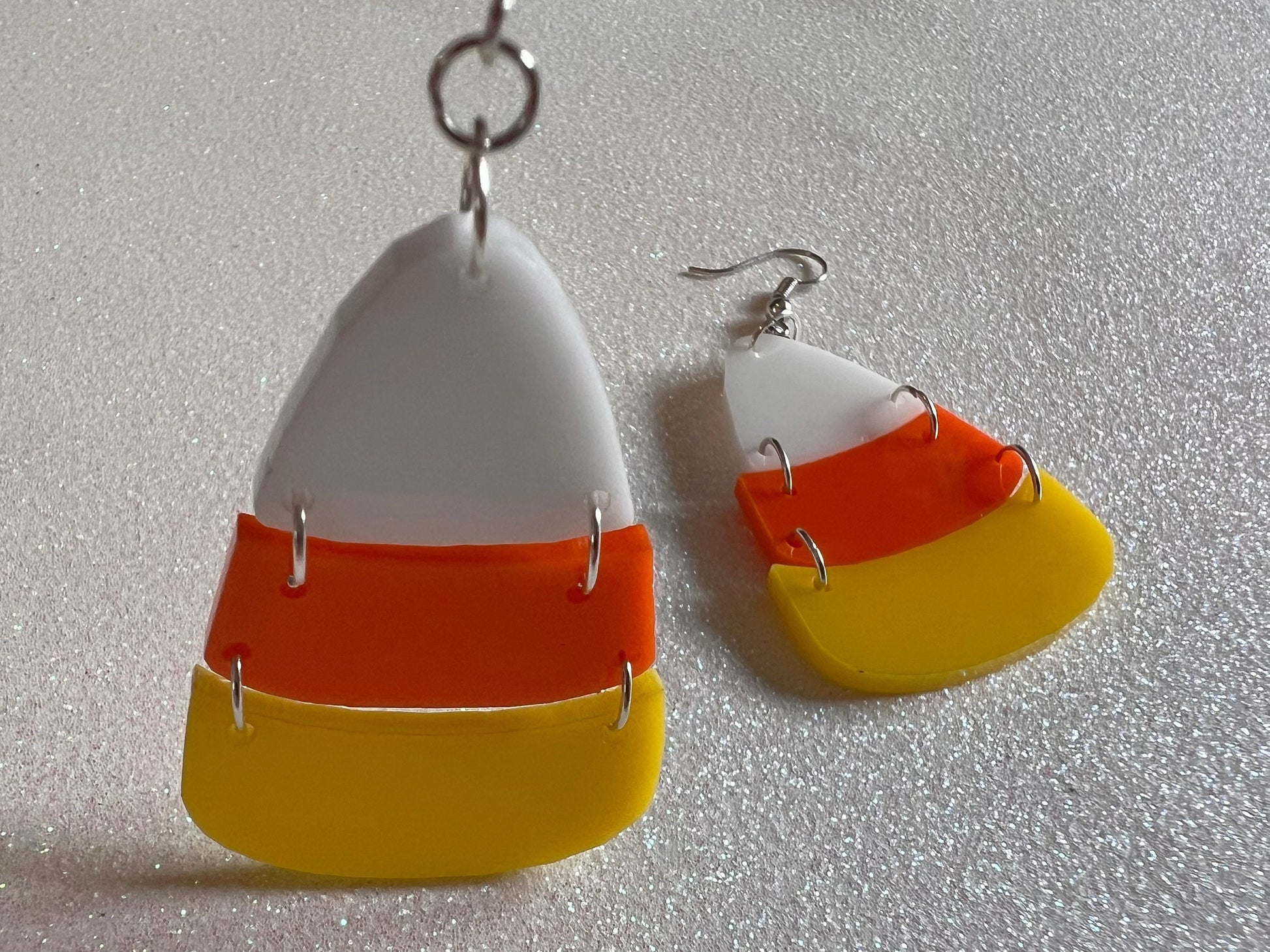 Candy Corn Earrings: Laser Cut Acrylic Candies, Trick or Treat, Halloween, Dessert, Sweet Tooth, Best Gifts for Her/Him/Them