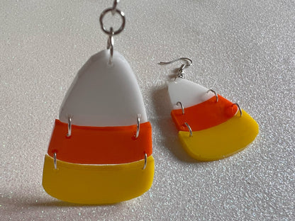 Candy Corn Earrings: Laser Cut Acrylic Candies, Trick or Treat, Halloween, Dessert, Sweet Tooth, Best Gifts for Her/Him/Them