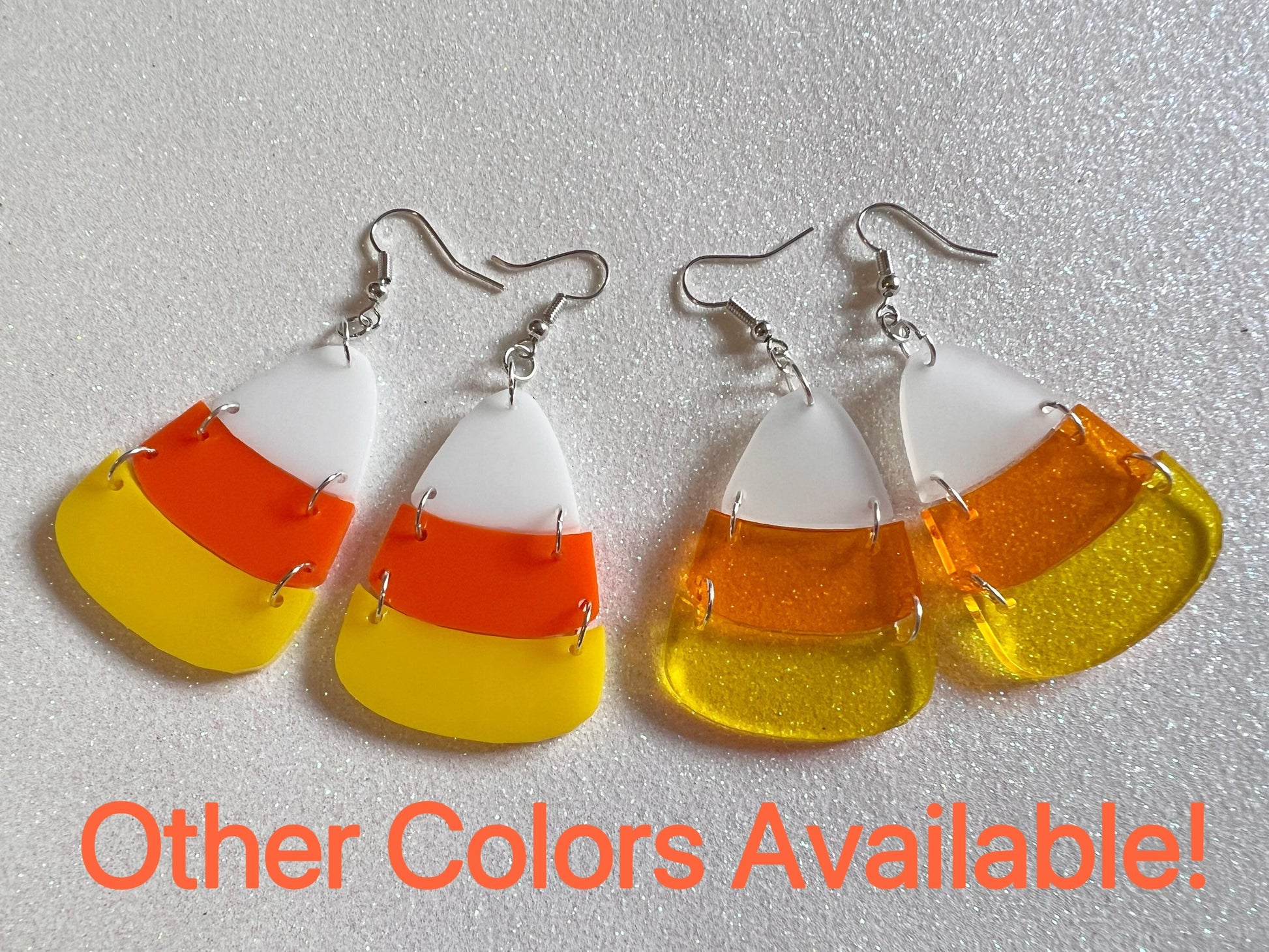 Candy Corn Earrings: Laser Cut Acrylic Candies, Trick or Treat, Halloween, Dessert, Sweet Tooth, Best Gifts for Her/Him/Them