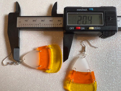 Candy Corn Earrings: Laser Cut Acrylic Candies, Trick or Treat, Halloween, Dessert, Sweet Tooth, Best Gifts for Her/Him/Them