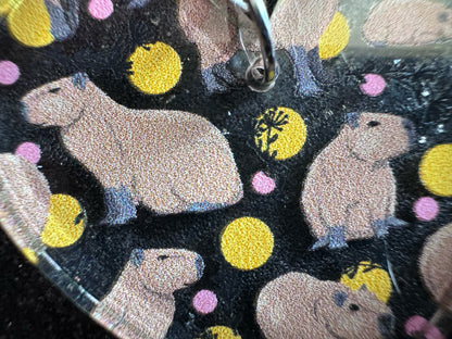 Capybara Earrings: Laser Cut Acrylic Capybaras, Rodent, Cute Animals, Zoo, Giant Cavy Rodent, Best Gifts for Her/Him/Them