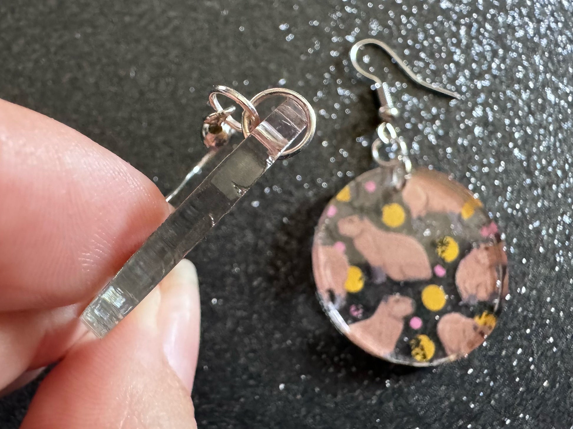 Capybara Earrings: Laser Cut Acrylic Capybaras, Rodent, Cute Animals, Zoo, Giant Cavy Rodent, Best Gifts for Her/Him/Them