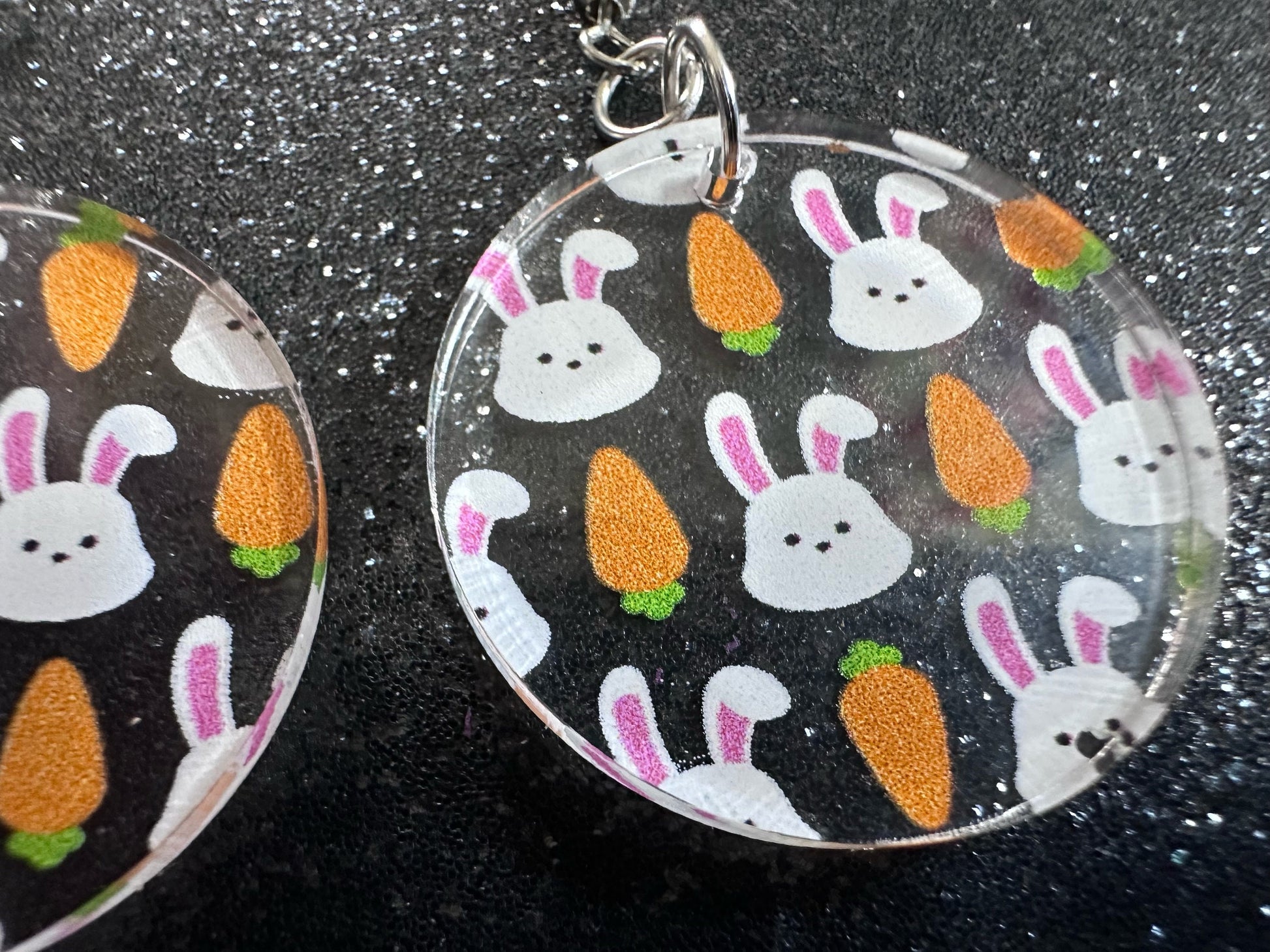 Carrot & Bunny Rabbit Earrings: Forest Animals, Nature, Carrots, Easter, Lucky, Easter, Easter Bunny, Best Gifts for Her/Him/Them