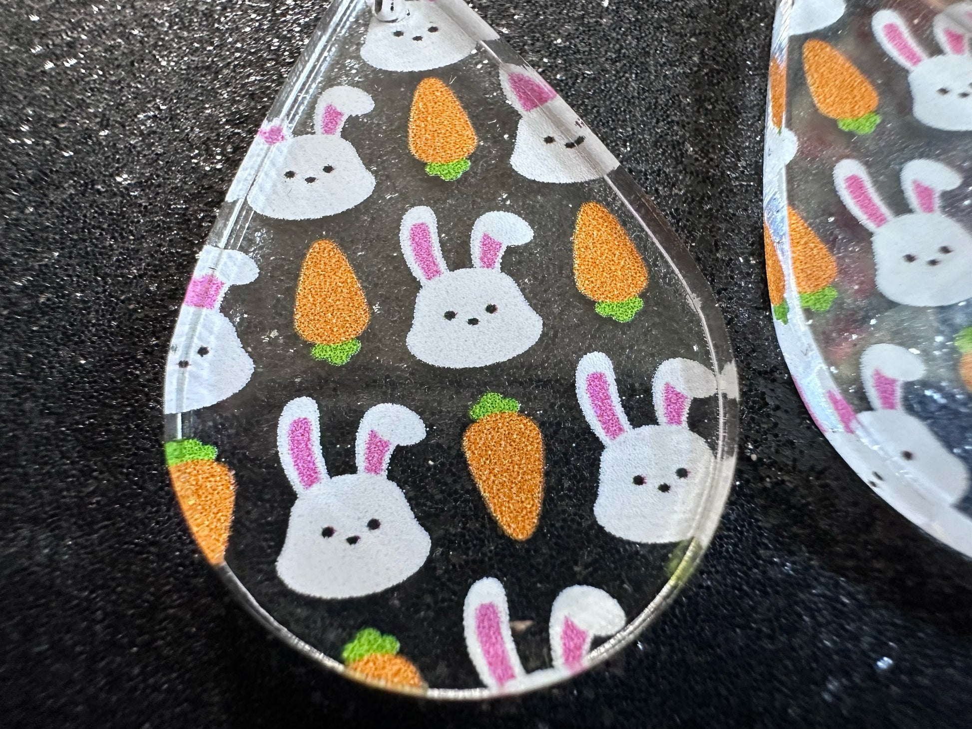 Carrot & Bunny Rabbit Earrings: Forest Animals, Nature, Carrots, Easter, Lucky, Easter, Easter Bunny, Best Gifts for Her/Him/Them