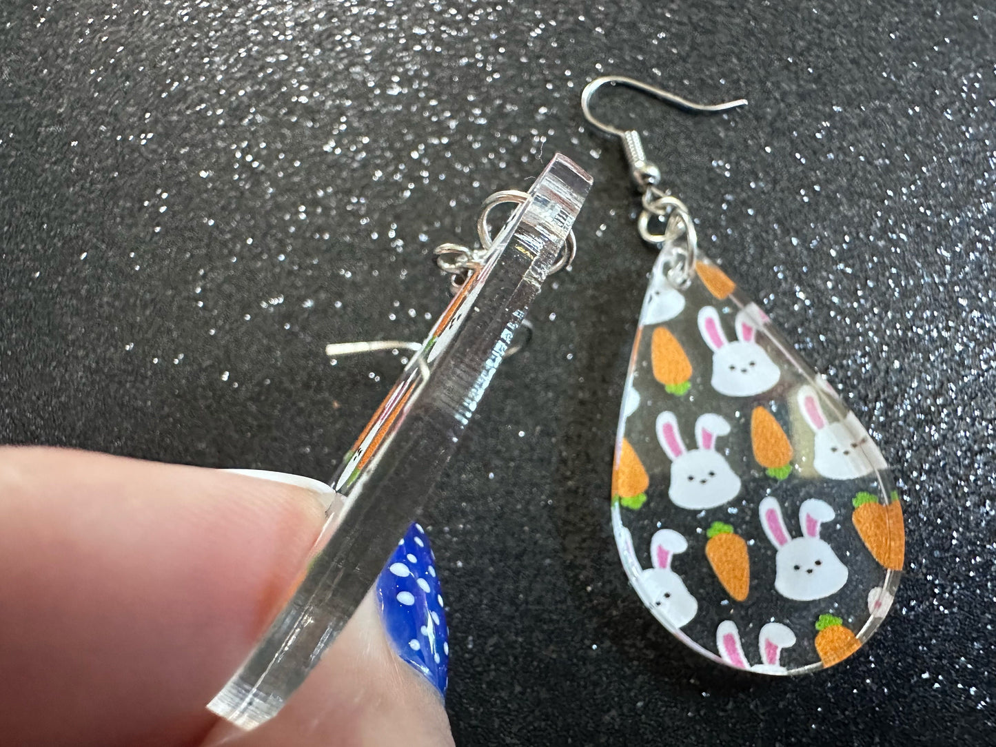 Carrot & Bunny Rabbit Earrings: Forest Animals, Nature, Carrots, Easter, Lucky, Easter, Easter Bunny, Best Gifts for Her/Him/Them