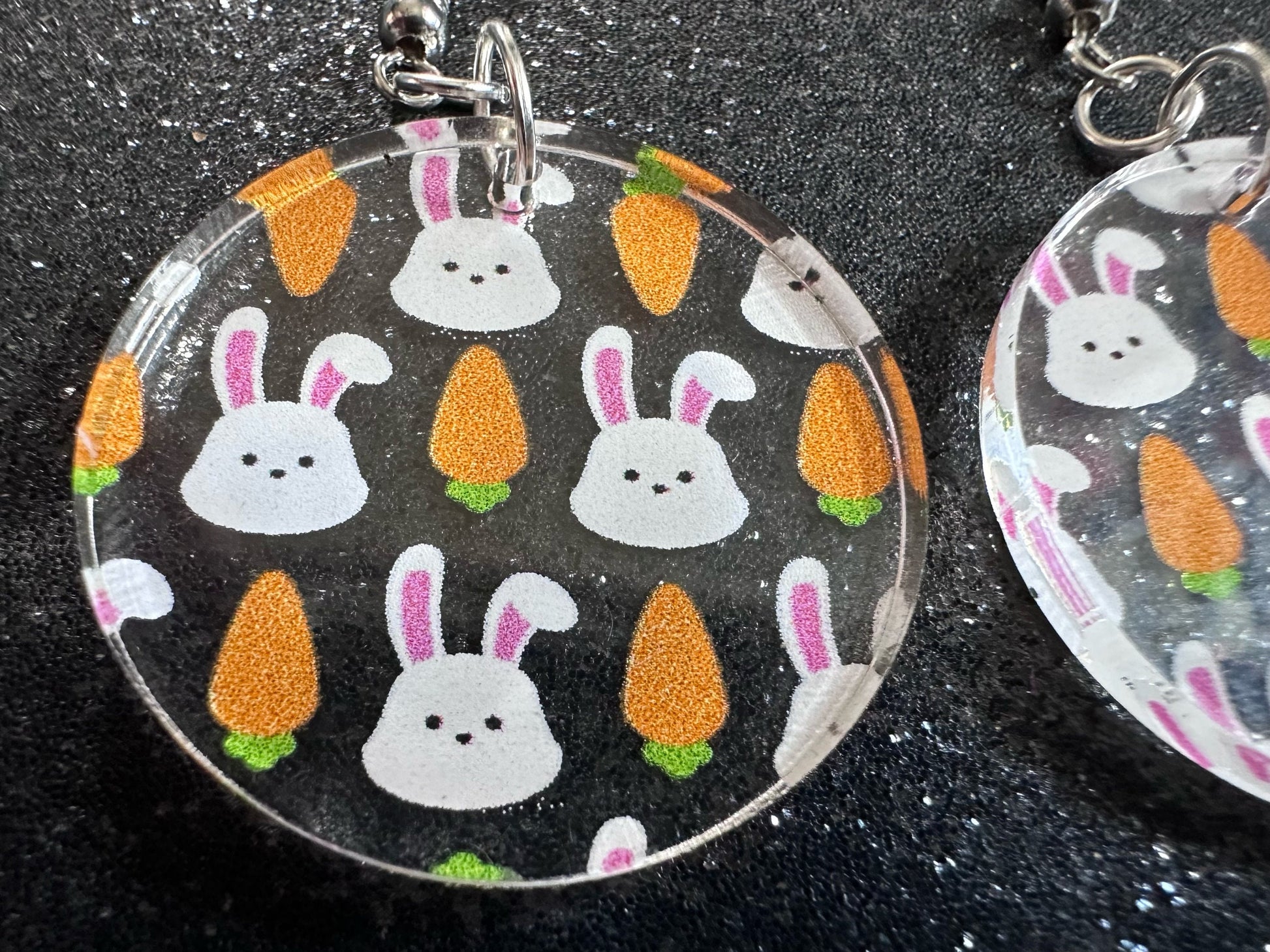 Carrot & Bunny Rabbit Earrings: Forest Animals, Nature, Carrots, Easter, Lucky, Easter, Easter Bunny, Best Gifts for Her/Him/Them