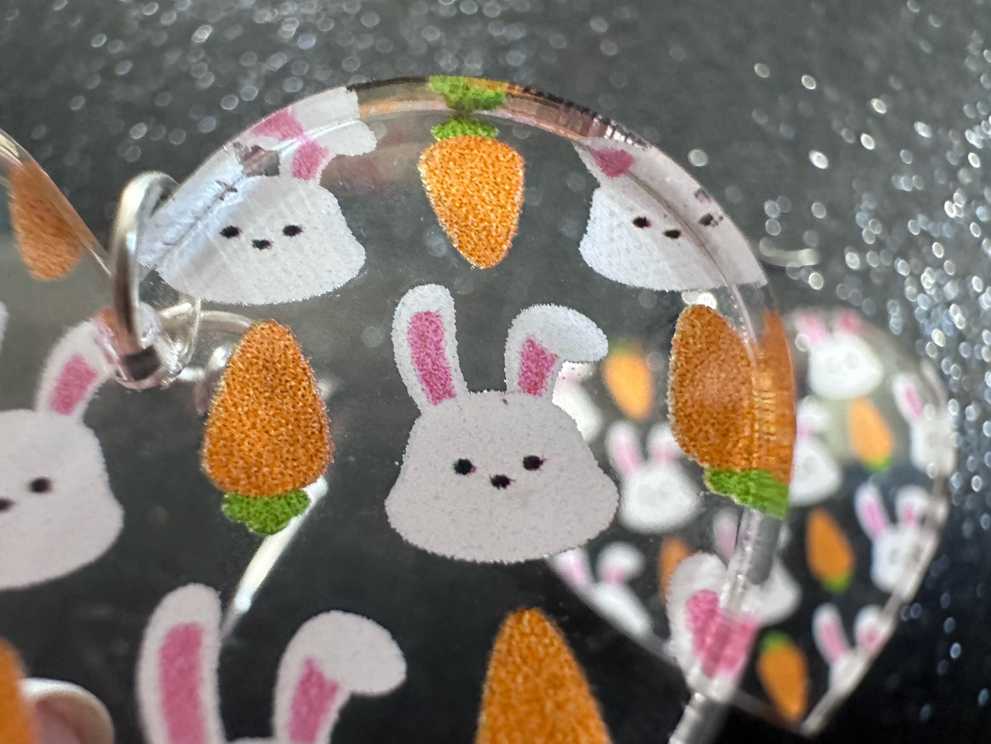 Carrot & Bunny Rabbit Earrings: Forest Animals, Nature, Carrots, Easter, Lucky, Easter, Easter Bunny, Best Gifts for Her/Him/Them