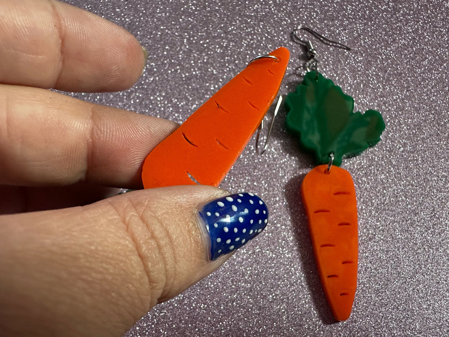 Carrot Earrings: Laser Cut Acrylic Carrots, Vegetables, Farm, Bunny Rabbit, Food Earrings, Veggies, Green, Best Gifts for Her/Him/Them