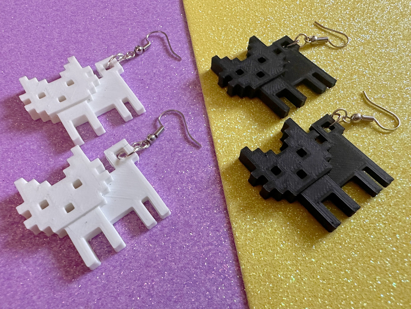Cat Earrings: 3D Printed Cats, Pet, Kitty, Kitten, Pussy Cat, Animals, Feline, Cat, Black Cat, White Cat, Best Gifts for Her/Him/Them