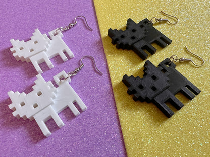 Cat Earrings: 3D Printed Cats, Pet, Kitty, Kitten, Pussy Cat, Animals, Feline, Cat, Black Cat, White Cat, Best Gifts for Her/Him/Them