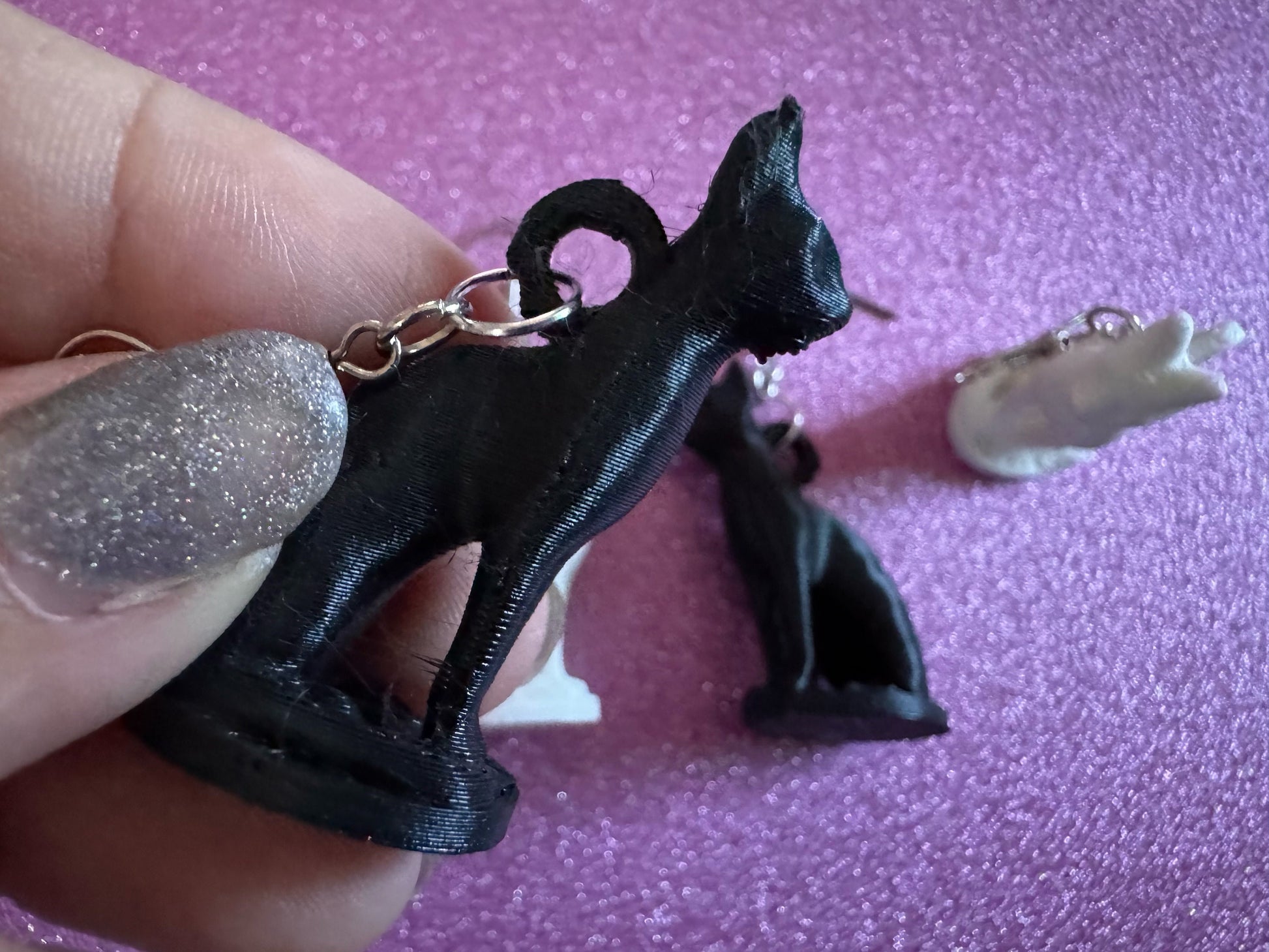 Cat Earrings: 3D Printed Cats, Pet, Kitty, Kitten, Pussy Cat, Animals, Feline, Cat, Black Cat, White Cat, Best Gifts for Her/Him/Them