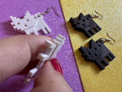Cat Earrings: 3D Printed Cats, Pet, Kitty, Kitten, Pussy Cat, Animals, Feline, Cat, Black Cat, White Cat, Best Gifts for Her/Him/Them