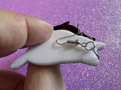 Cat Earrings: Laser Cut Acrylic Cats, Pet, Kitty, Kitten, Pussy Cat, Animals, Feline, Cat, Black Cat, White Cat, Best Gifts for Her/Him/Them