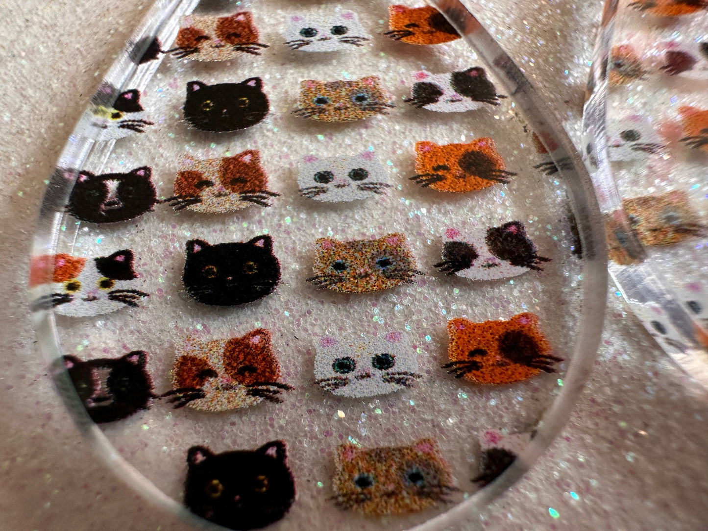 Cat Earrings: Laser Cut Acrylic Cats, Pet, Kitty, Kitten, Pussy Cat, Animals, Ginger Cat, Black Cat, White Cat, Best Gifts for Her/Him/Them