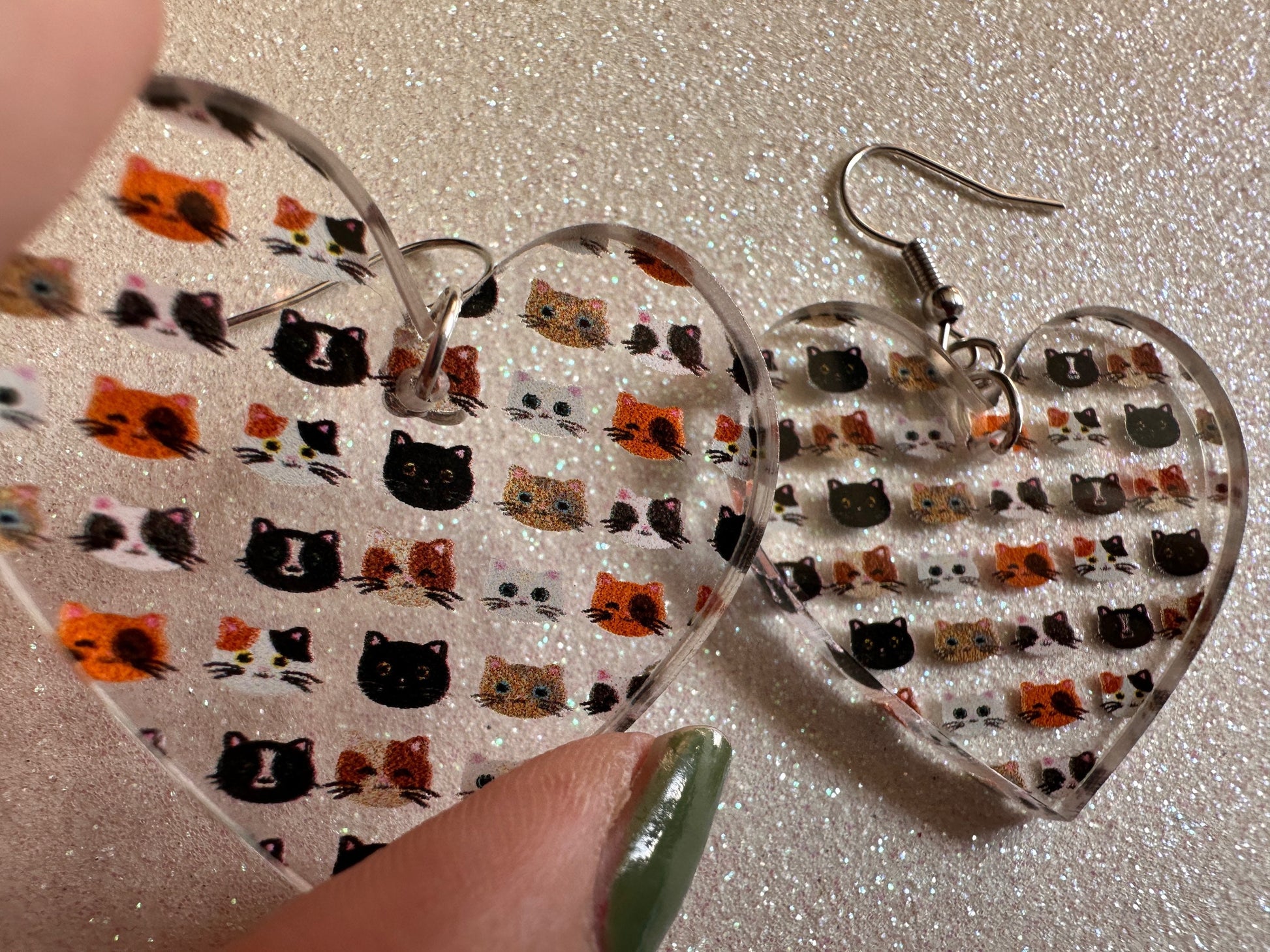 Cat Earrings: Laser Cut Acrylic Cats, Pet, Kitty, Kitten, Pussy Cat, Animals, Ginger Cat, Black Cat, White Cat, Best Gifts for Her/Him/Them