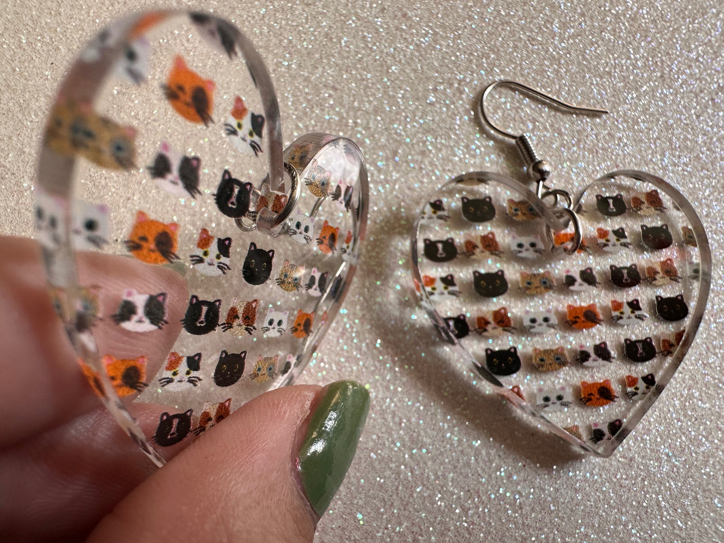 Cat Earrings: Laser Cut Acrylic Cats, Pet, Kitty, Kitten, Pussy Cat, Animals, Ginger Cat, Black Cat, White Cat, Best Gifts for Her/Him/Them