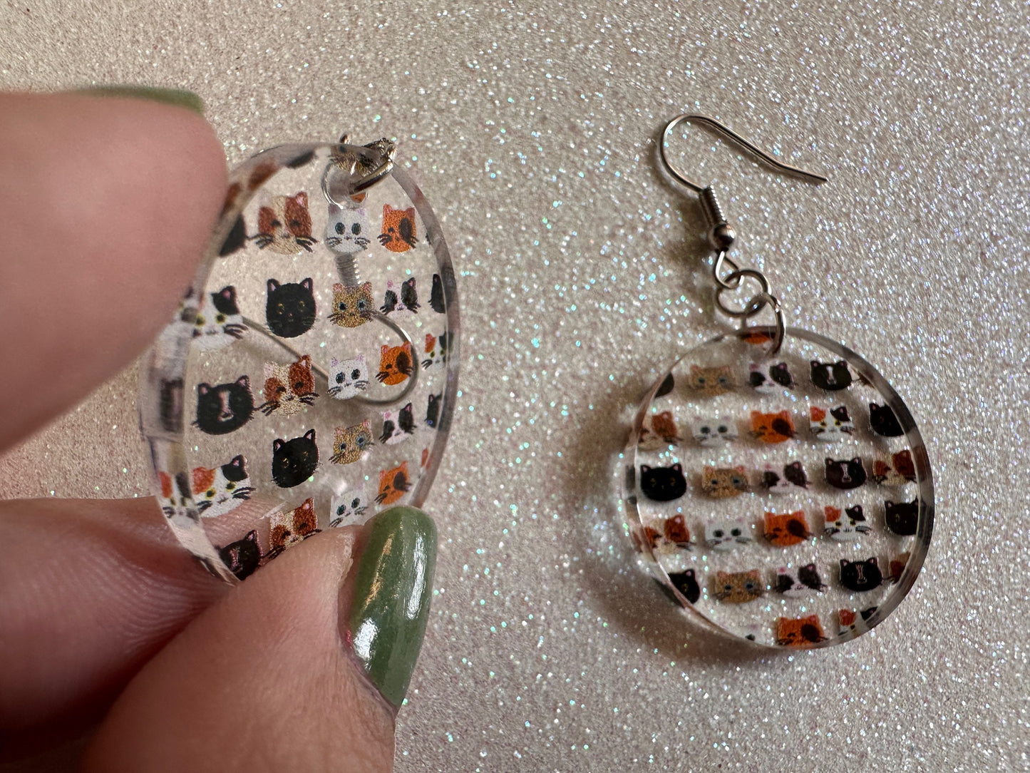 Cat Earrings: Laser Cut Acrylic Cats, Pet, Kitty, Kitten, Pussy Cat, Animals, Ginger Cat, Black Cat, White Cat, Best Gifts for Her/Him/Them