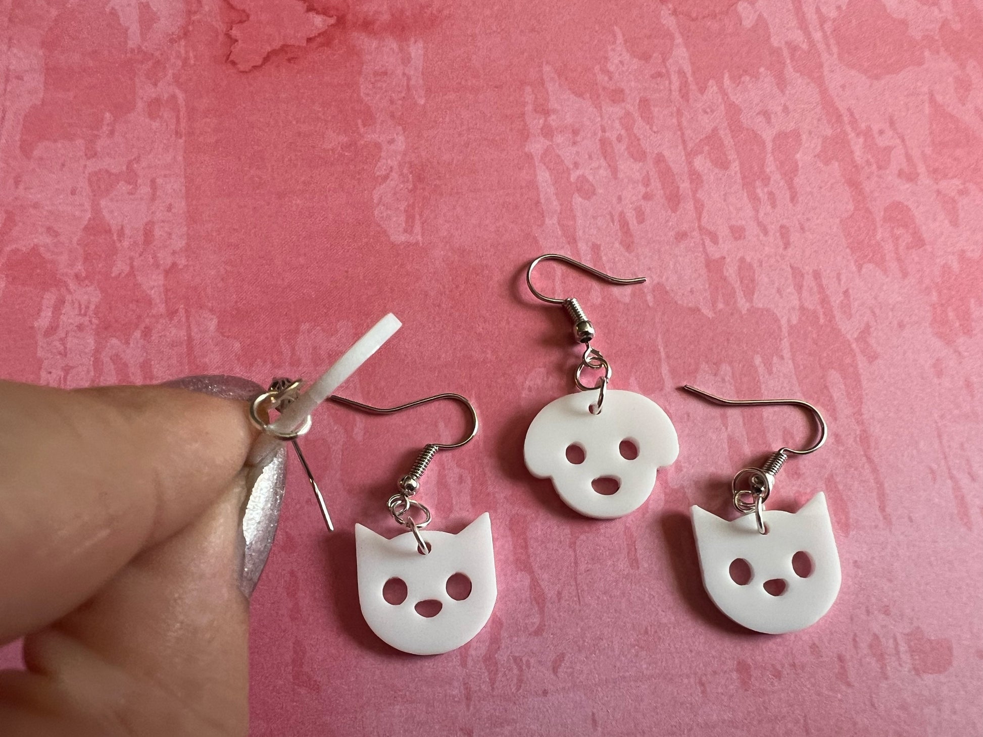 Cat and Dog Earrings: Laser Cut Acrylic Pets, Animals, Canine, Feline, Best Gifts for Her/Him/Them