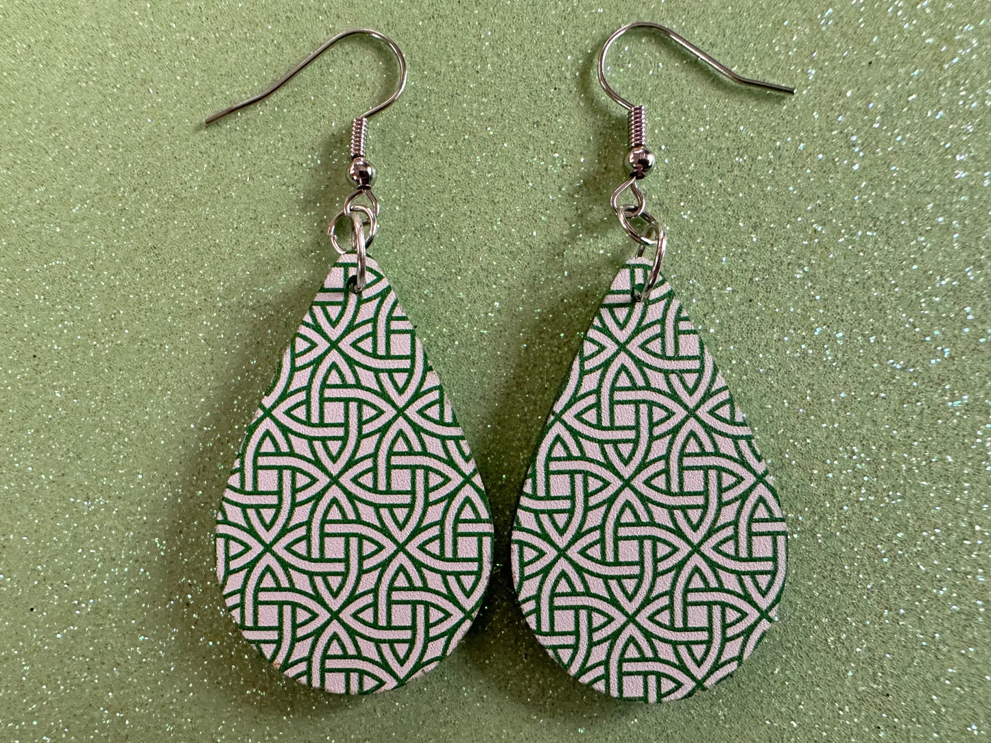 Celtic Knot Earrings: Laser Cut Acrylic Celtic Knots, Irish, Ireland, Green, Pagan, Paganism, Triquetra, Best Gifts for Her/Him/Them