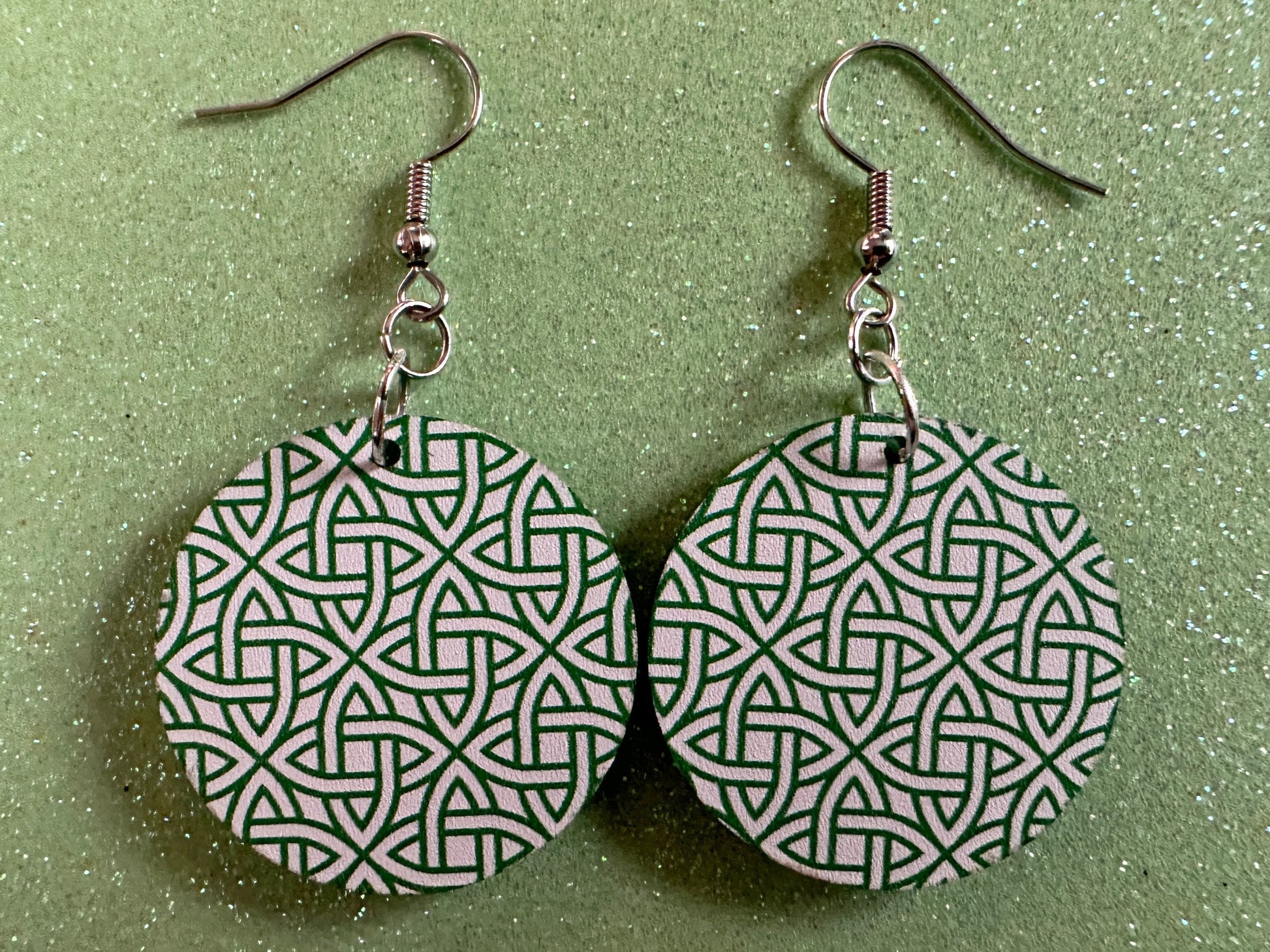 Celtic Knot Earrings: Laser Cut Acrylic Celtic Knots, Irish, Ireland, Green, Pagan, Paganism, Triquetra, Best Gifts for Her/Him/Them