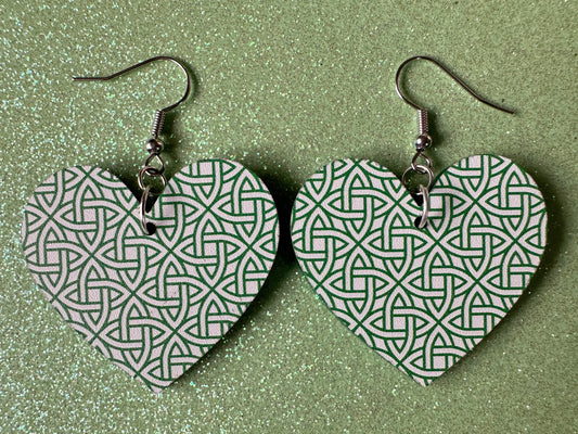 Celtic Knot Earrings: Laser Cut Acrylic Celtic Knots, Irish, Ireland, Green, Pagan, Paganism, Triquetra, Best Gifts for Her/Him/Them