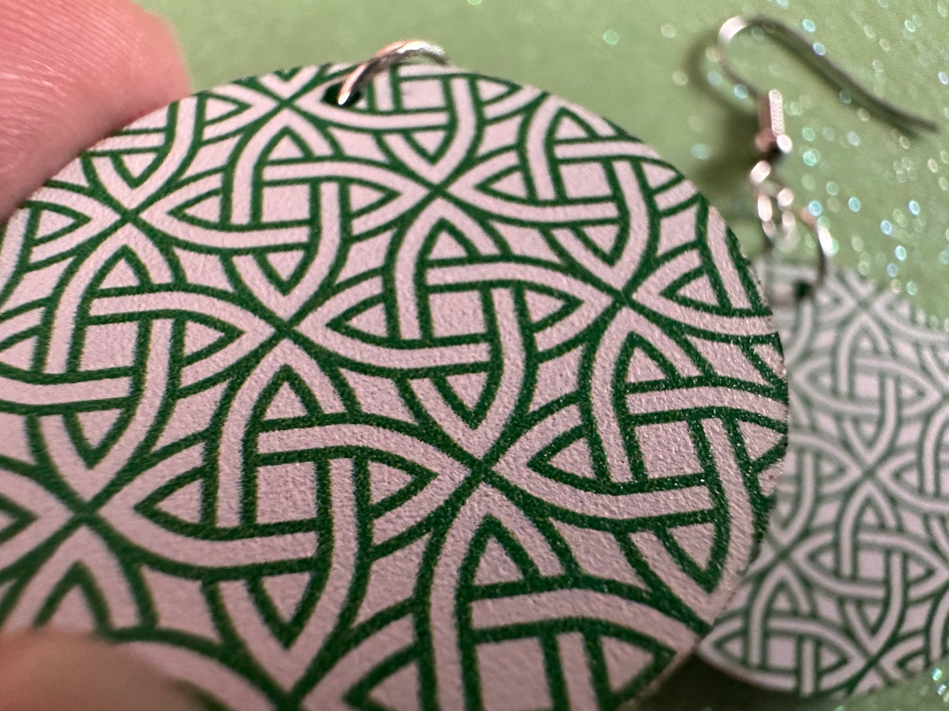 Celtic Knot Earrings: Laser Cut Acrylic Celtic Knots, Irish, Ireland, Green, Pagan, Paganism, Triquetra, Best Gifts for Her/Him/Them