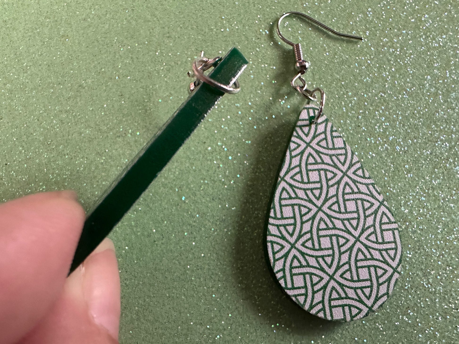 Celtic Knot Earrings: Laser Cut Acrylic Celtic Knots, Irish, Ireland, Green, Pagan, Paganism, Triquetra, Best Gifts for Her/Him/Them