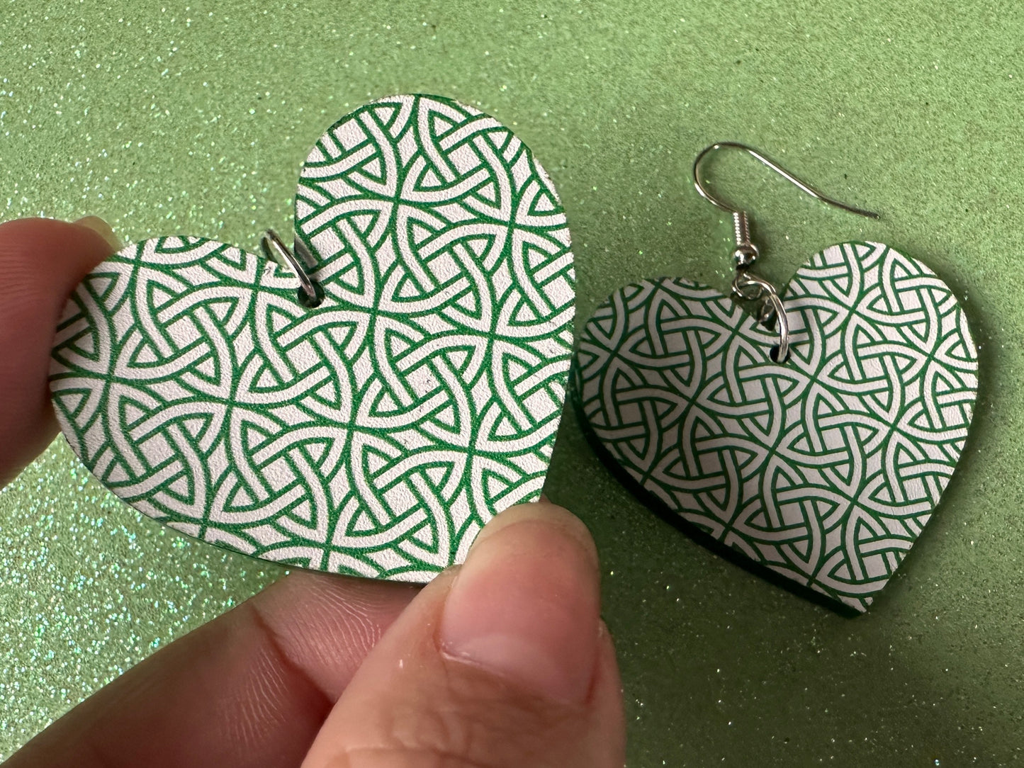 Celtic Knot Earrings: Laser Cut Acrylic Celtic Knots, Irish, Ireland, Green, Pagan, Paganism, Triquetra, Best Gifts for Her/Him/Them