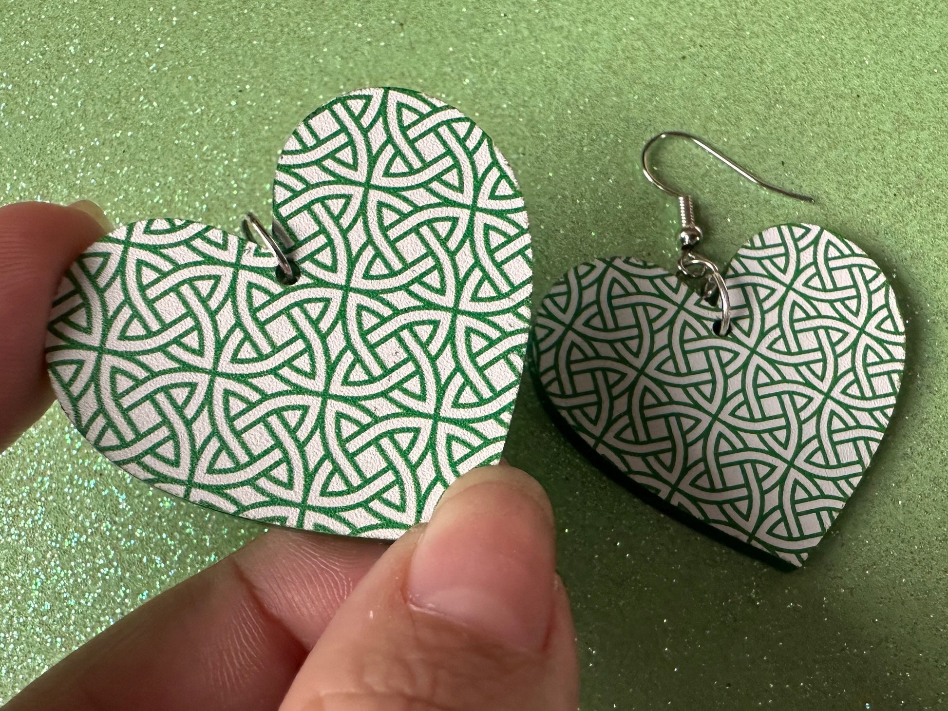Celtic Knot Earrings: Laser Cut Acrylic Celtic Knots, Irish, Ireland, Green, Pagan, Paganism, Triquetra, Best Gifts for Her/Him/Them