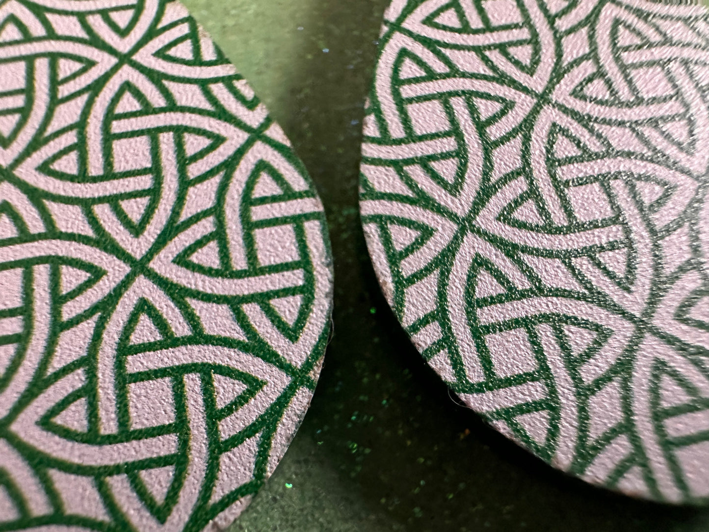Celtic Knot Earrings: Laser Cut Acrylic Celtic Knots, Irish, Ireland, Green, Pagan, Paganism, Triquetra, Best Gifts for Her/Him/Them