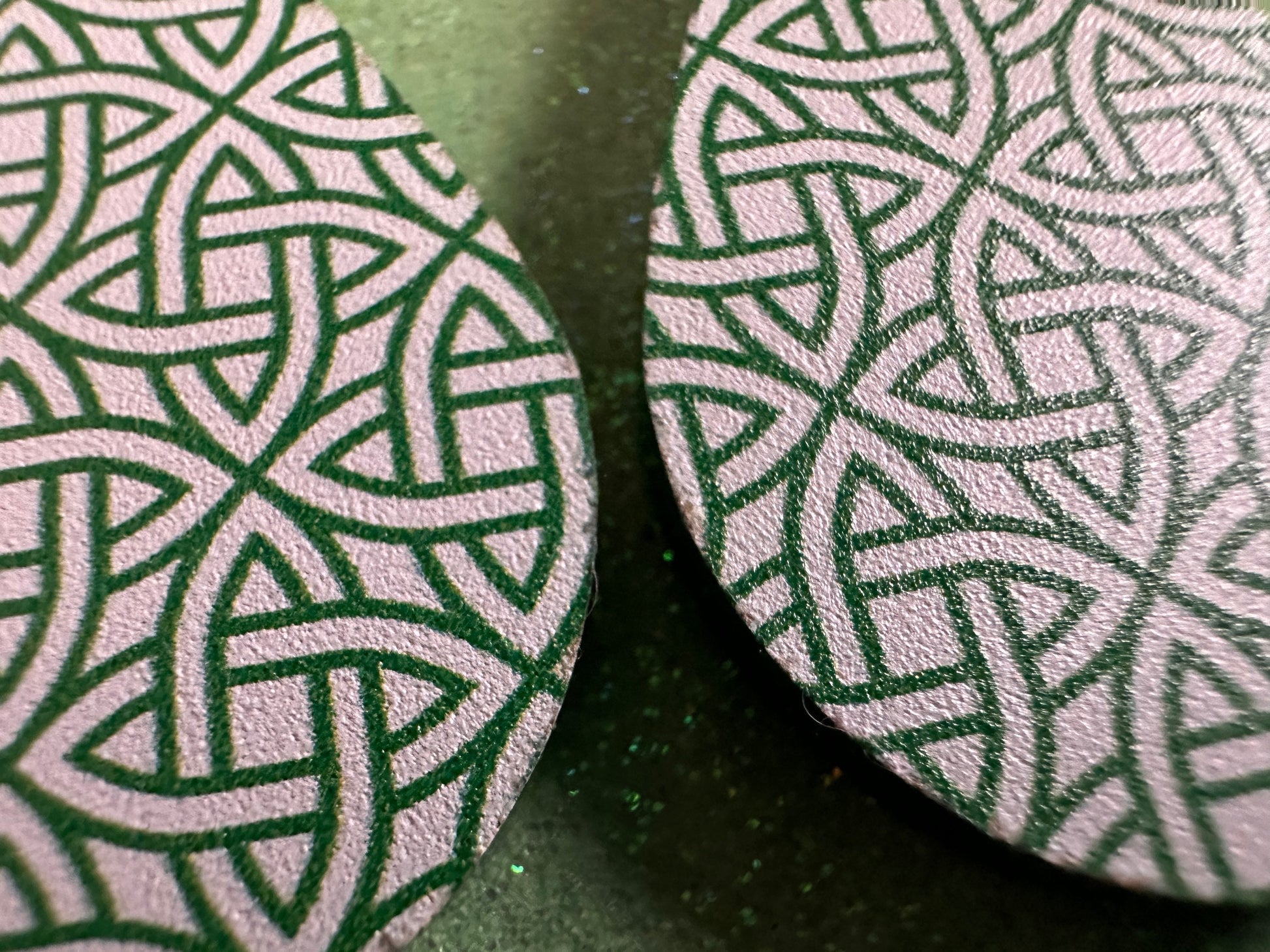 Celtic Knot Earrings: Laser Cut Acrylic Celtic Knots, Irish, Ireland, Green, Pagan, Paganism, Triquetra, Best Gifts for Her/Him/Them