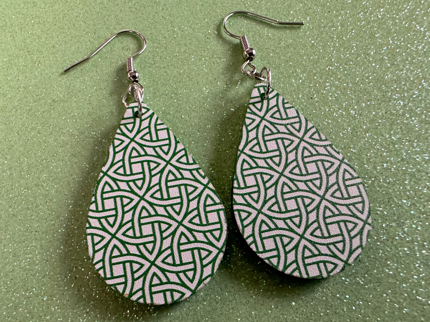 Celtic Knot Earrings: Laser Cut Acrylic Celtic Knots, Irish, Ireland, Green, Pagan, Paganism, Triquetra, Best Gifts for Her/Him/Them