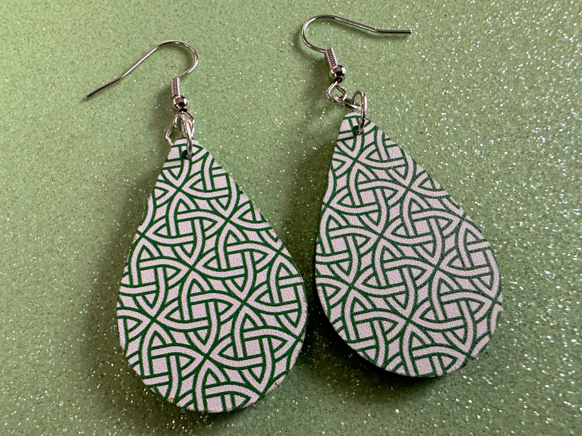 Celtic Knot Earrings: Laser Cut Acrylic Celtic Knots, Irish, Ireland, Green, Pagan, Paganism, Triquetra, Best Gifts for Her/Him/Them