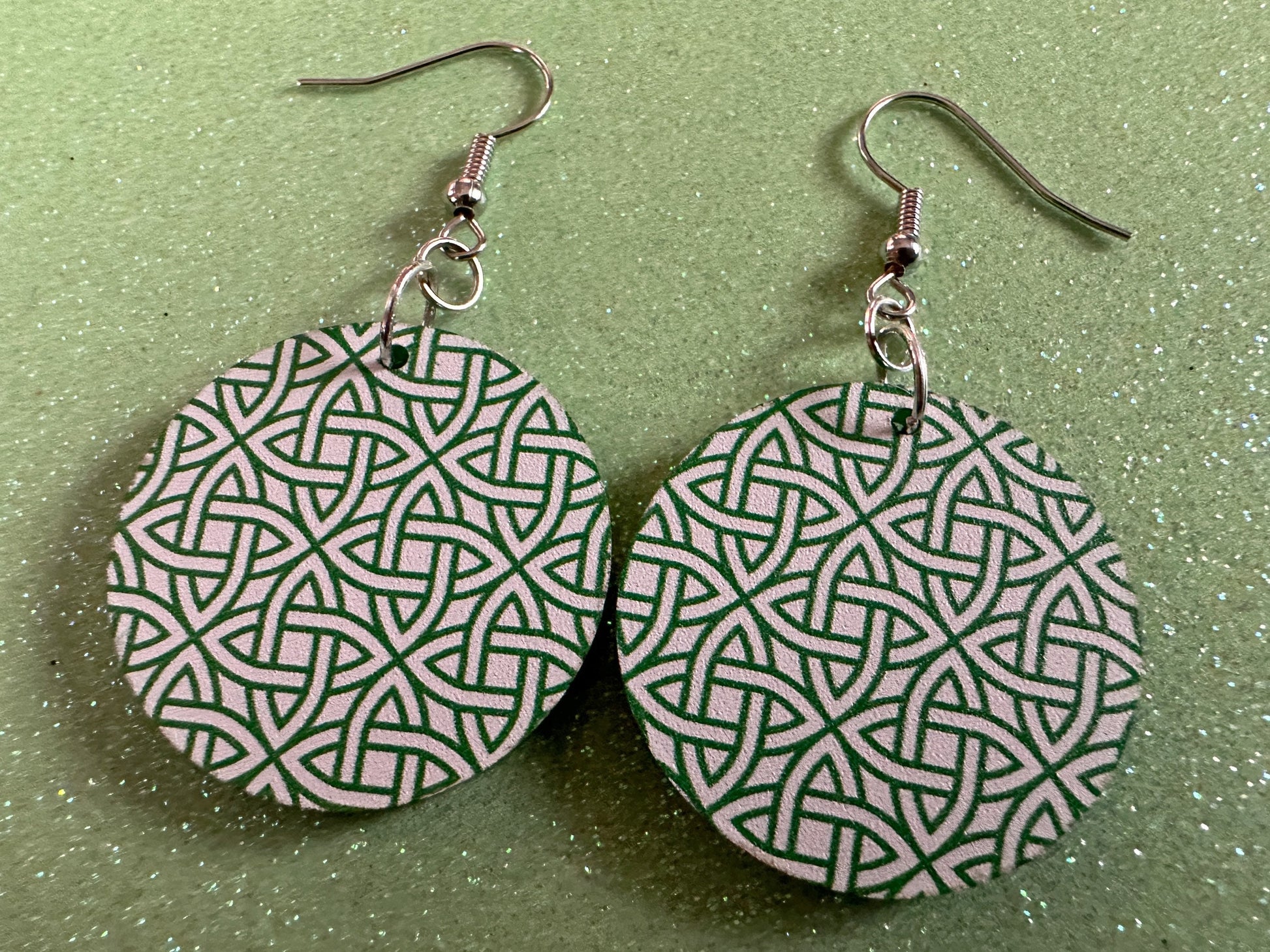 Celtic Knot Earrings: Laser Cut Acrylic Celtic Knots, Irish, Ireland, Green, Pagan, Paganism, Triquetra, Best Gifts for Her/Him/Them