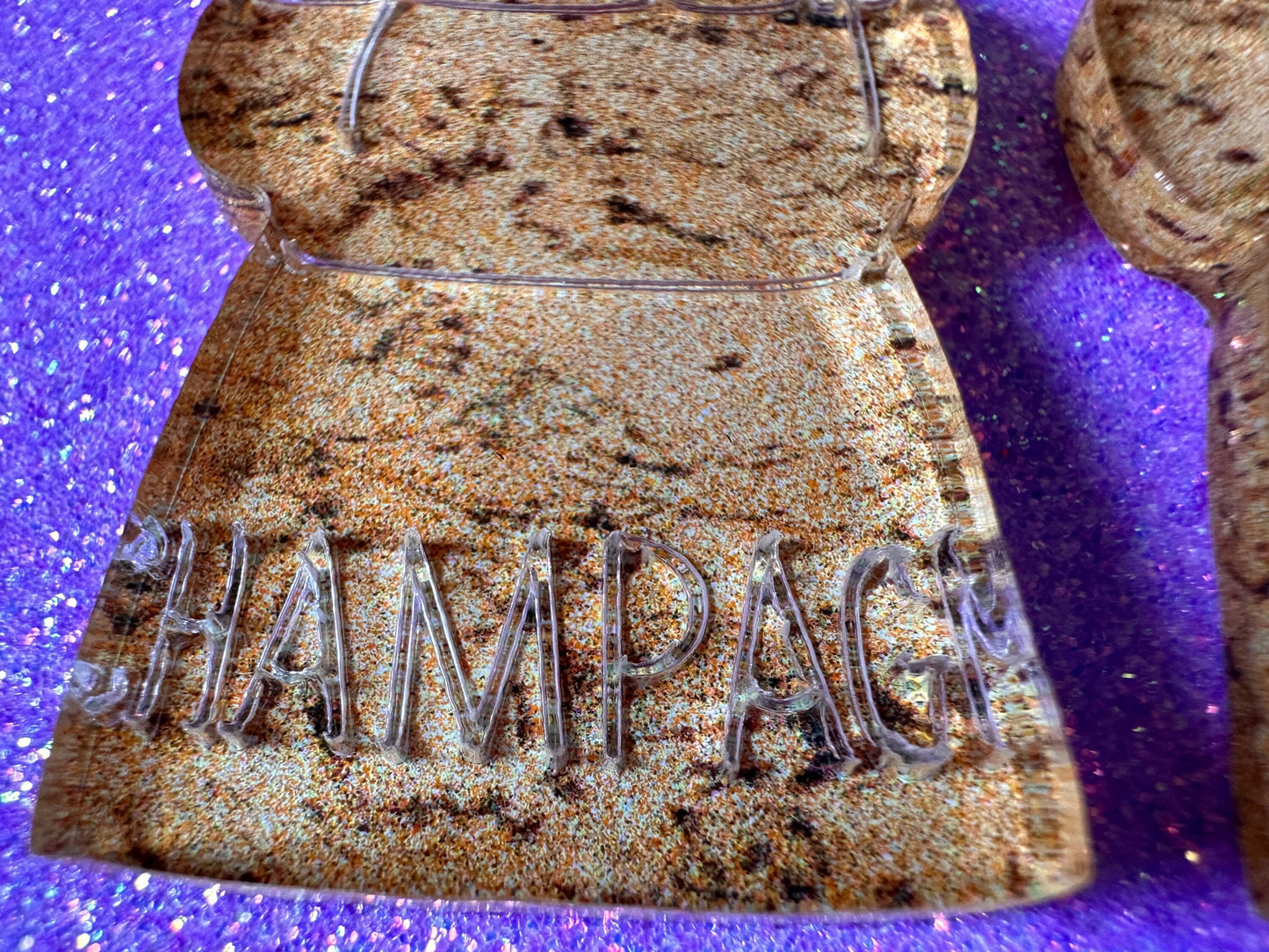 Champagne Cork Earrings: Laser Cut Acrylic Champagne Corks, NYE, New Year's Eve Party, Great Gatsby, Alcohol, Best Gifts for Her/Him/Them
