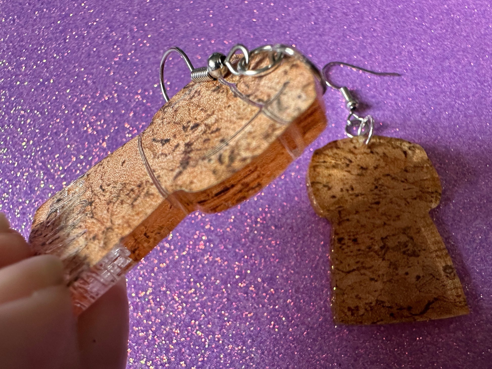 Champagne Cork Earrings: Laser Cut Acrylic Champagne Corks, NYE, New Year's Eve Party, Great Gatsby, Alcohol, Best Gifts for Her/Him/Them